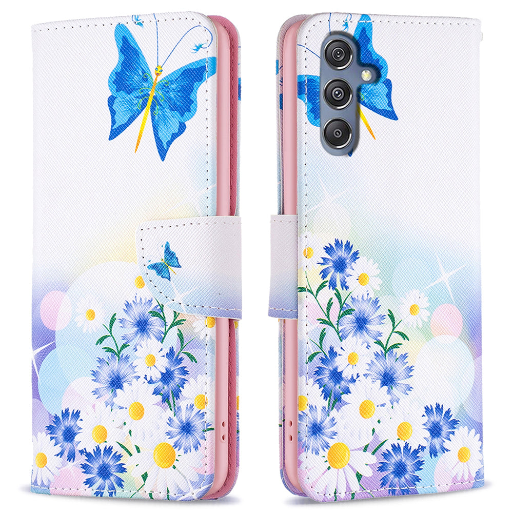 For Samsung Galaxy F34 5G M34 5G PU Leather Pattern Printing Phone Case Wallet Stand Anti-drop Cover For Samsung Galaxy F34 5G M34 5G PU Leather Pattern Printing Phone Case Wallet Stand Anti-drop Cover